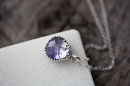 Simple Tanzanite Drop Necklace | #4