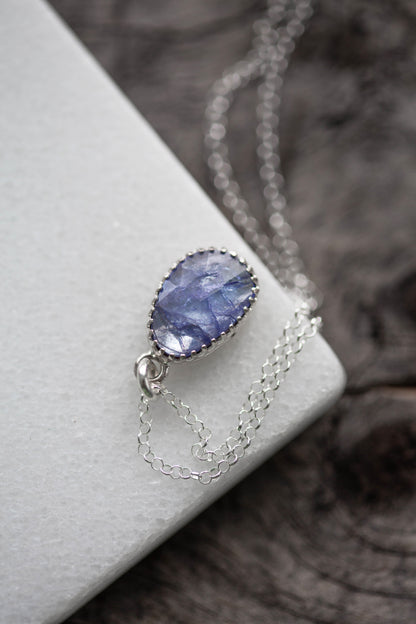 Simple Tanzanite Drop Necklace | #6