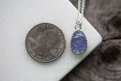 Simple Tanzanite Drop Necklace | #6