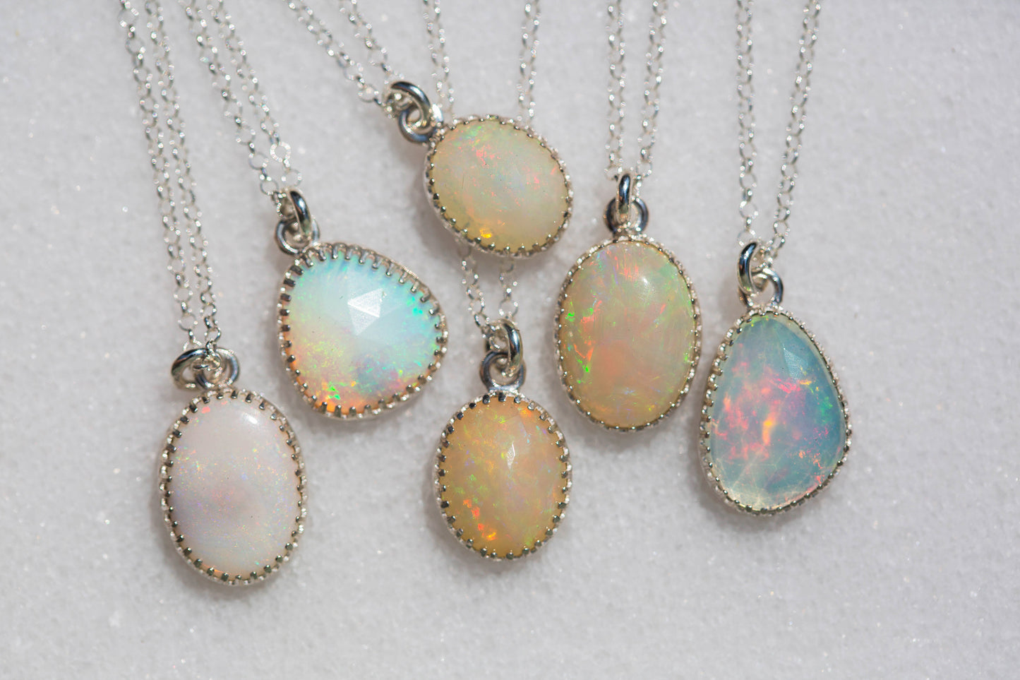 Simple Opal Drop Necklace | #1