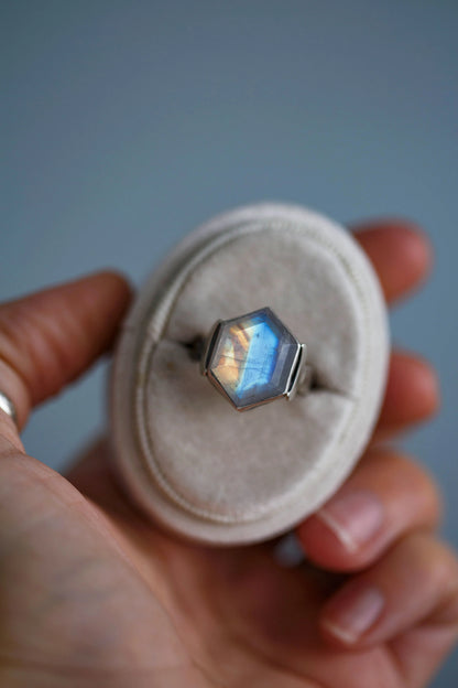 Snow Moon Ring |  Made to Order |  Choose Your Stone