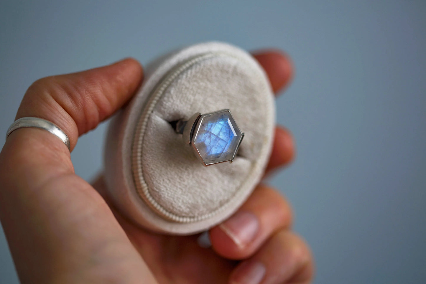 Snow Moon Ring |  Made to Order |  Choose Your Stone