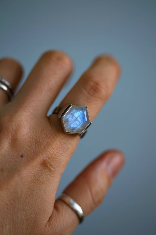 RESERVED FOR HEATHER - Size 7.5  |  Snow Moon Ring