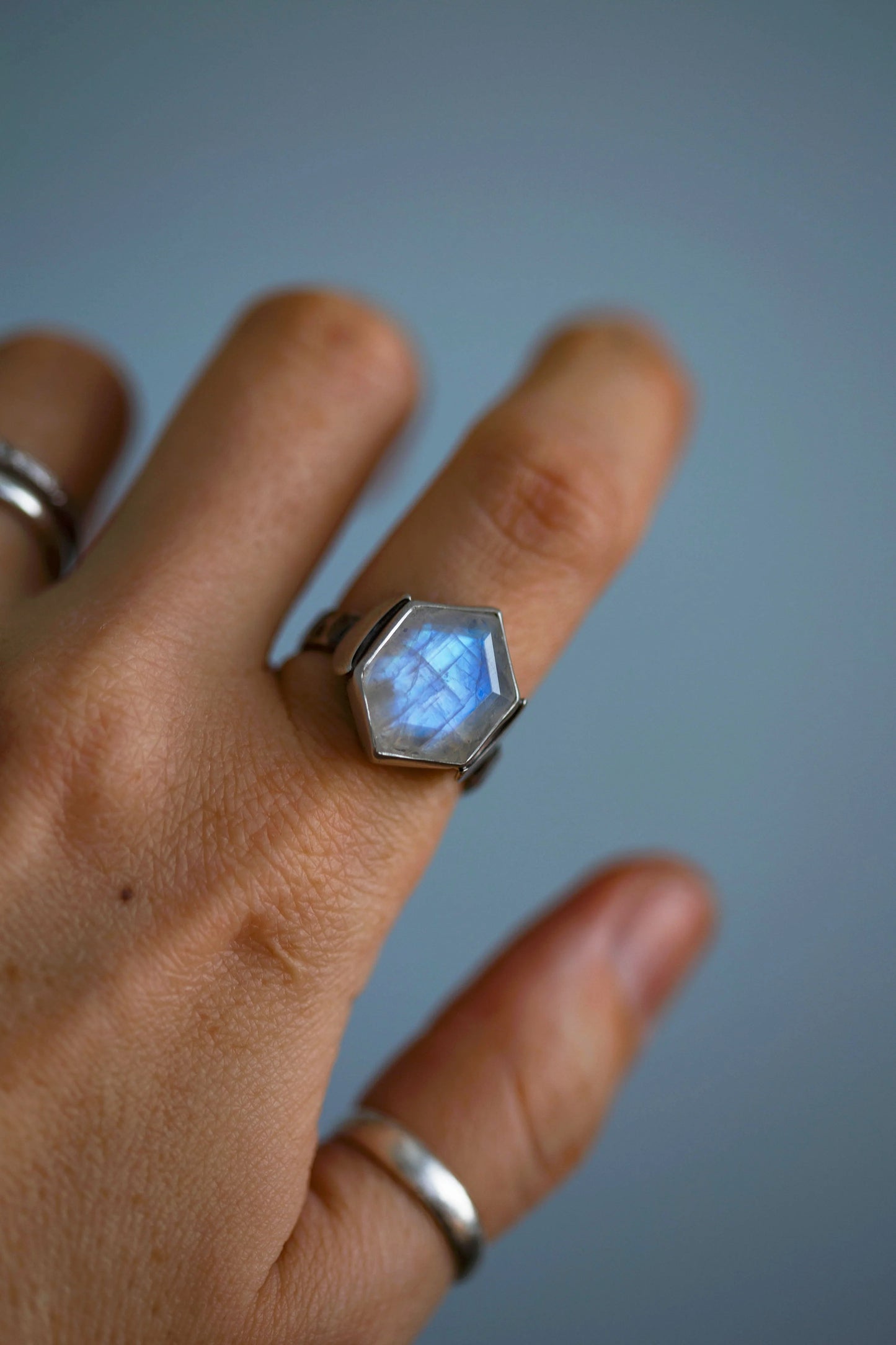 Snow Moon Ring |  Made to Order |  Choose Your Stone