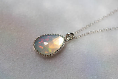 Simple Opal Drop Necklace | #3