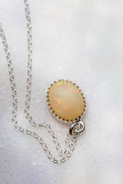 Simple Opal Drop Necklace | #4