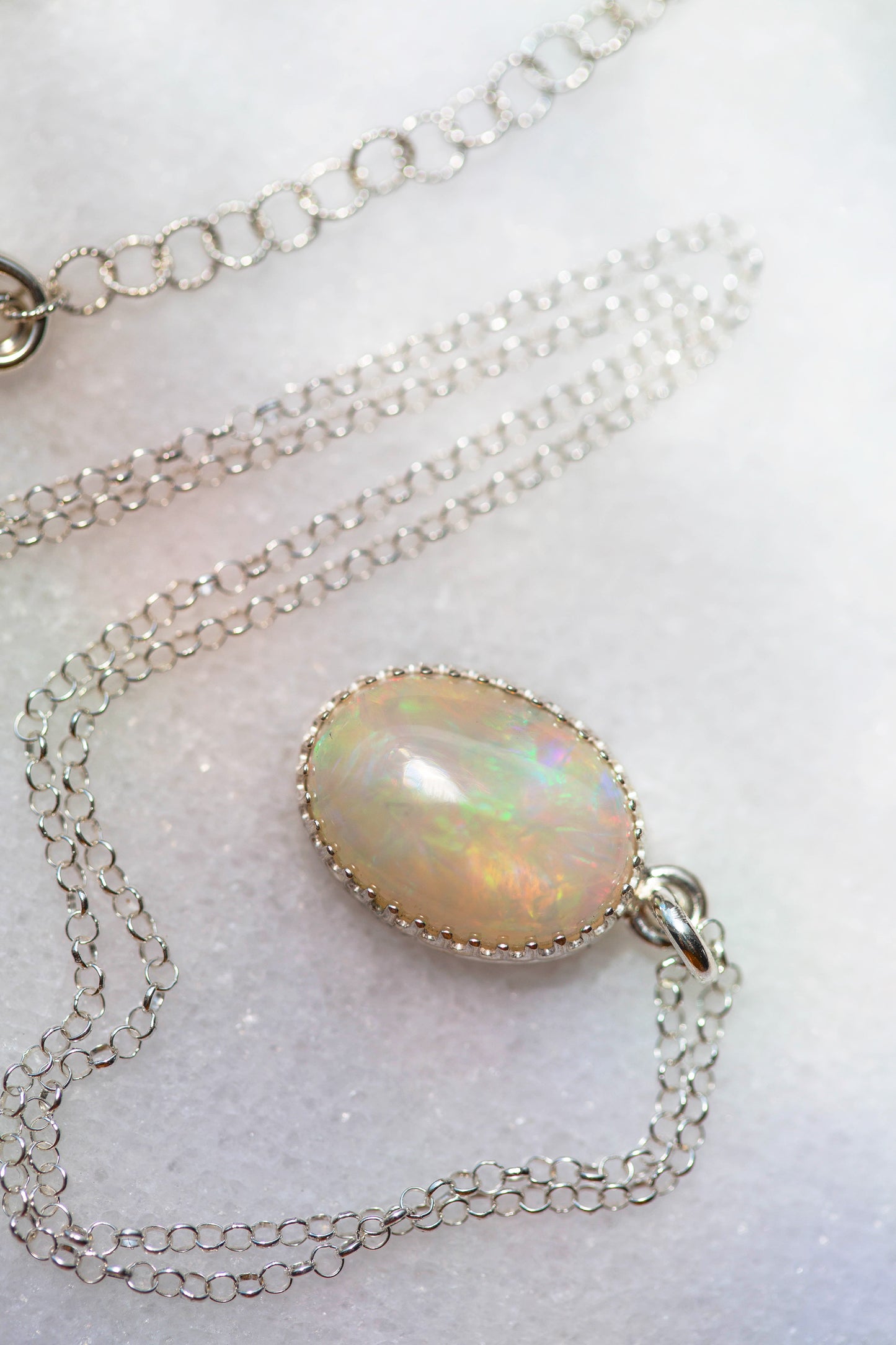 Simple Opal Drop Necklace | #5