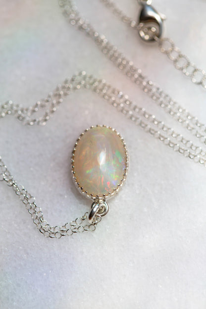 Simple Opal Drop Necklace | #5