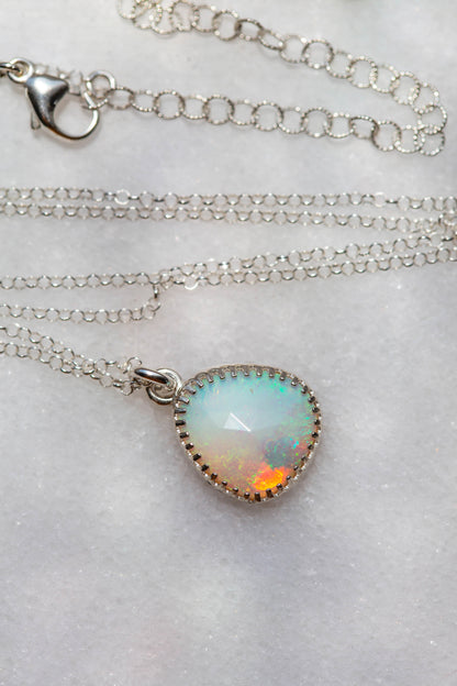 Simple Opal Drop Necklace | #6