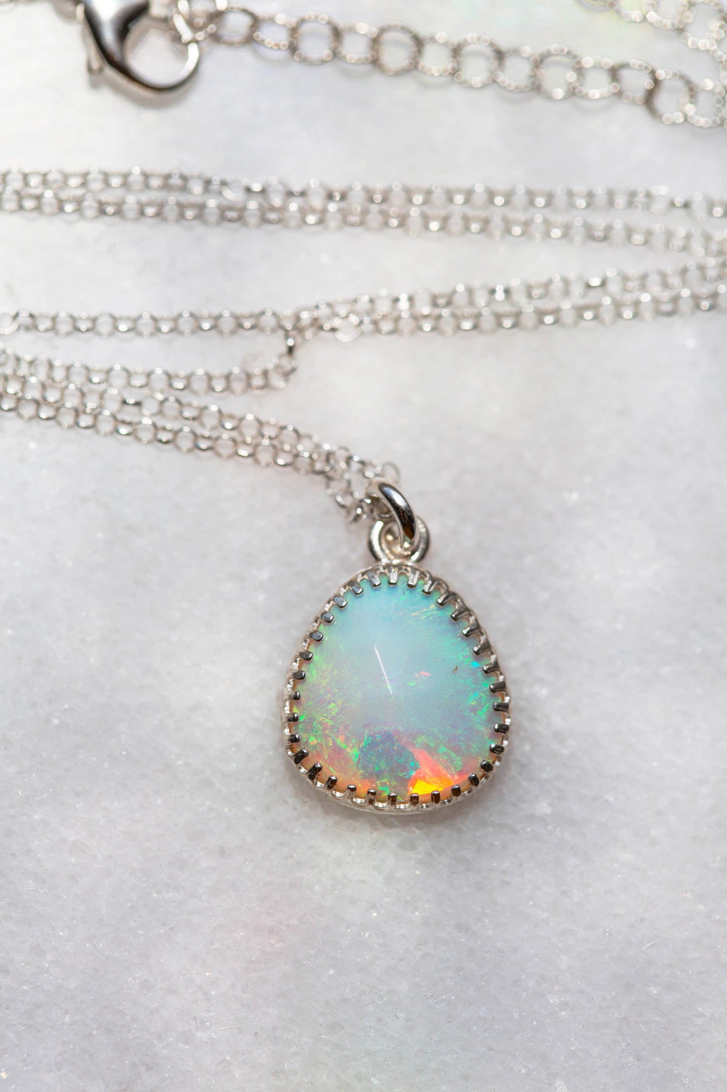 Simple Opal Drop Necklace | #6