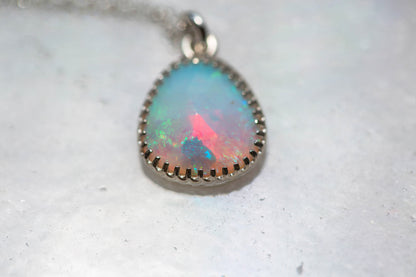 Simple Opal Drop Necklace | #6