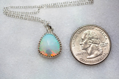 Simple Opal Drop Necklace | #6