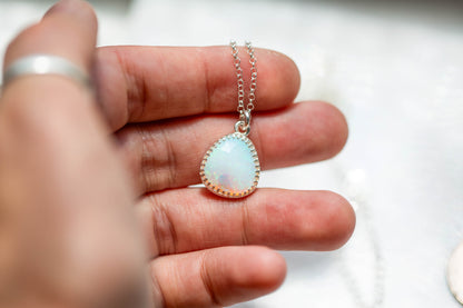 Simple Opal Drop Necklace | #6