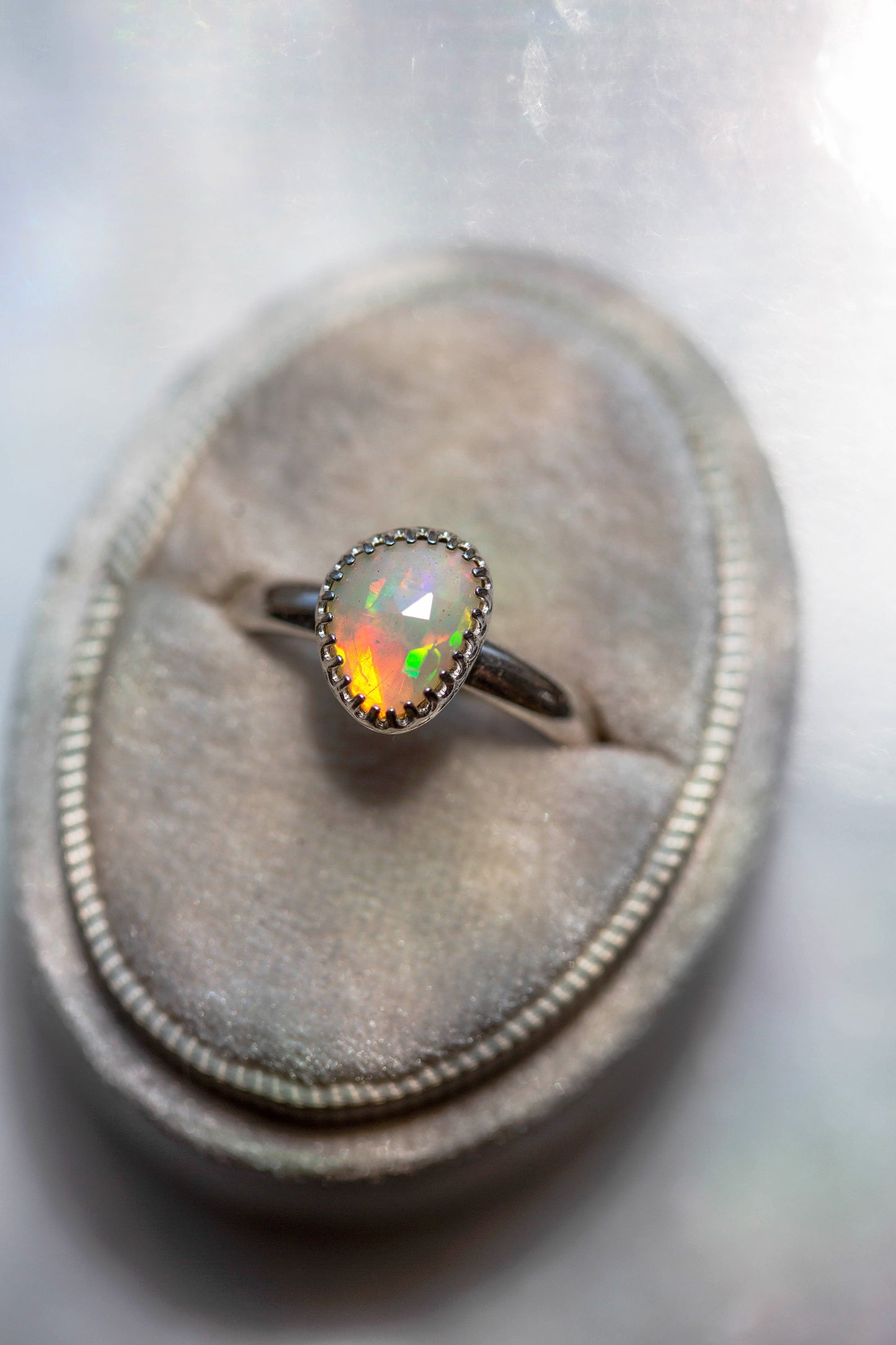 Size 10.5  |  Simple Opal Ring | #1