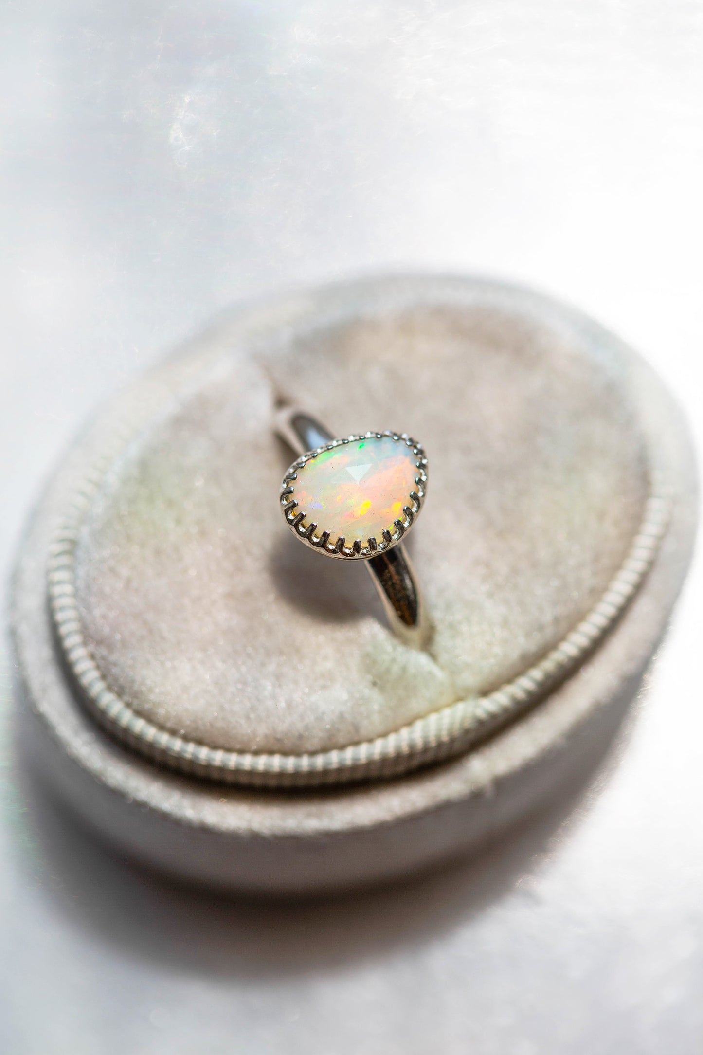 Size 10.5  |  Simple Opal Ring | #1