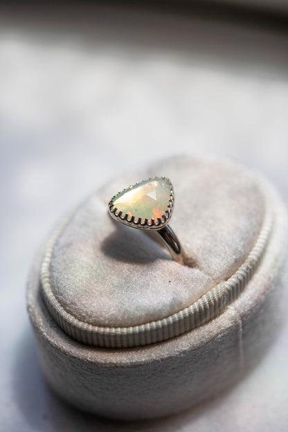 Size 7.75  |  Simple Opal Ring | #2