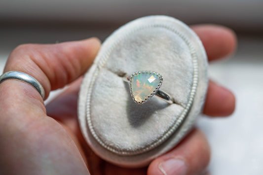 Size 7.75  |  Simple Opal Ring | #2