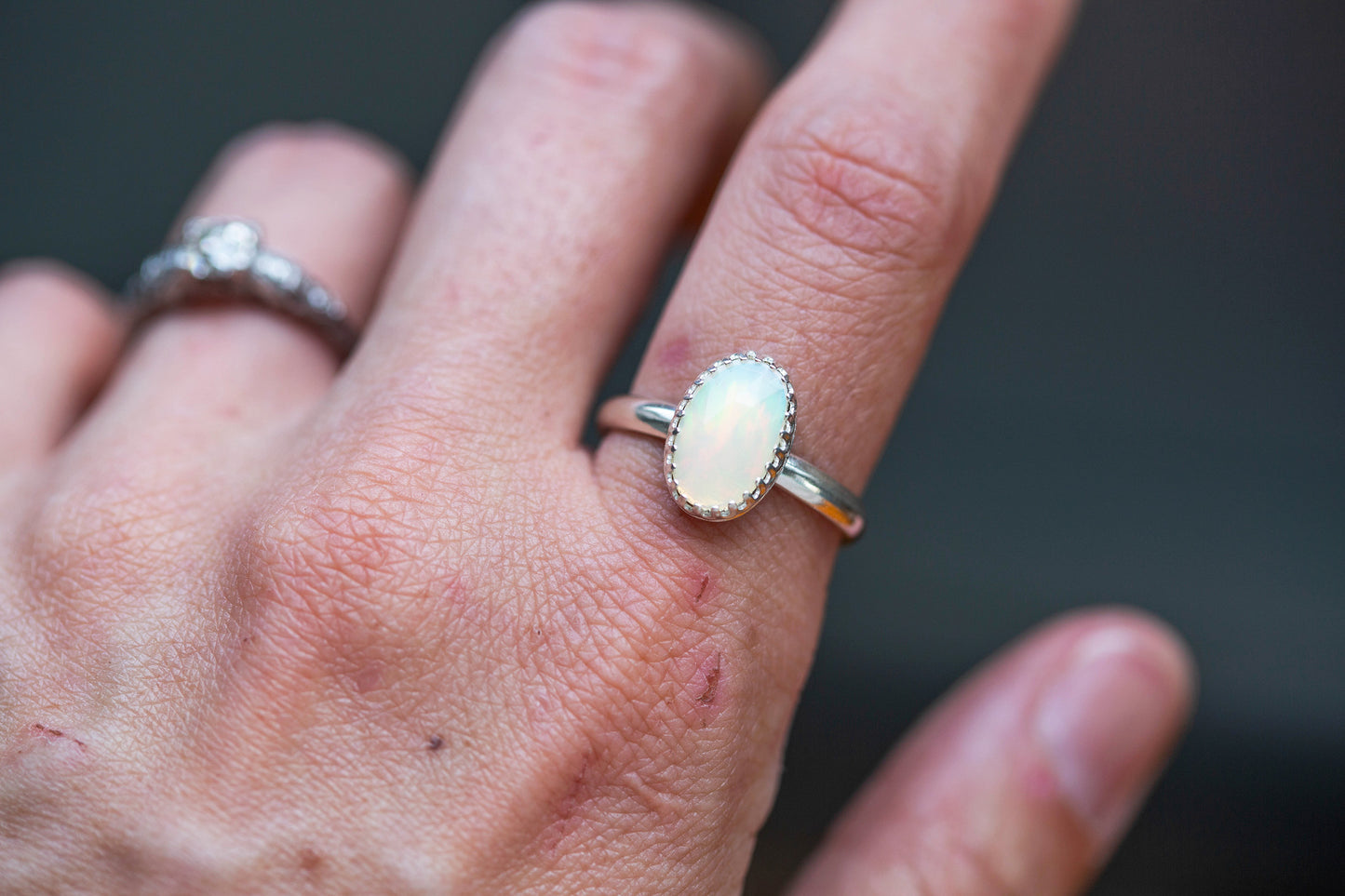 Size 8.75  |  Simple Opal Ring | #4