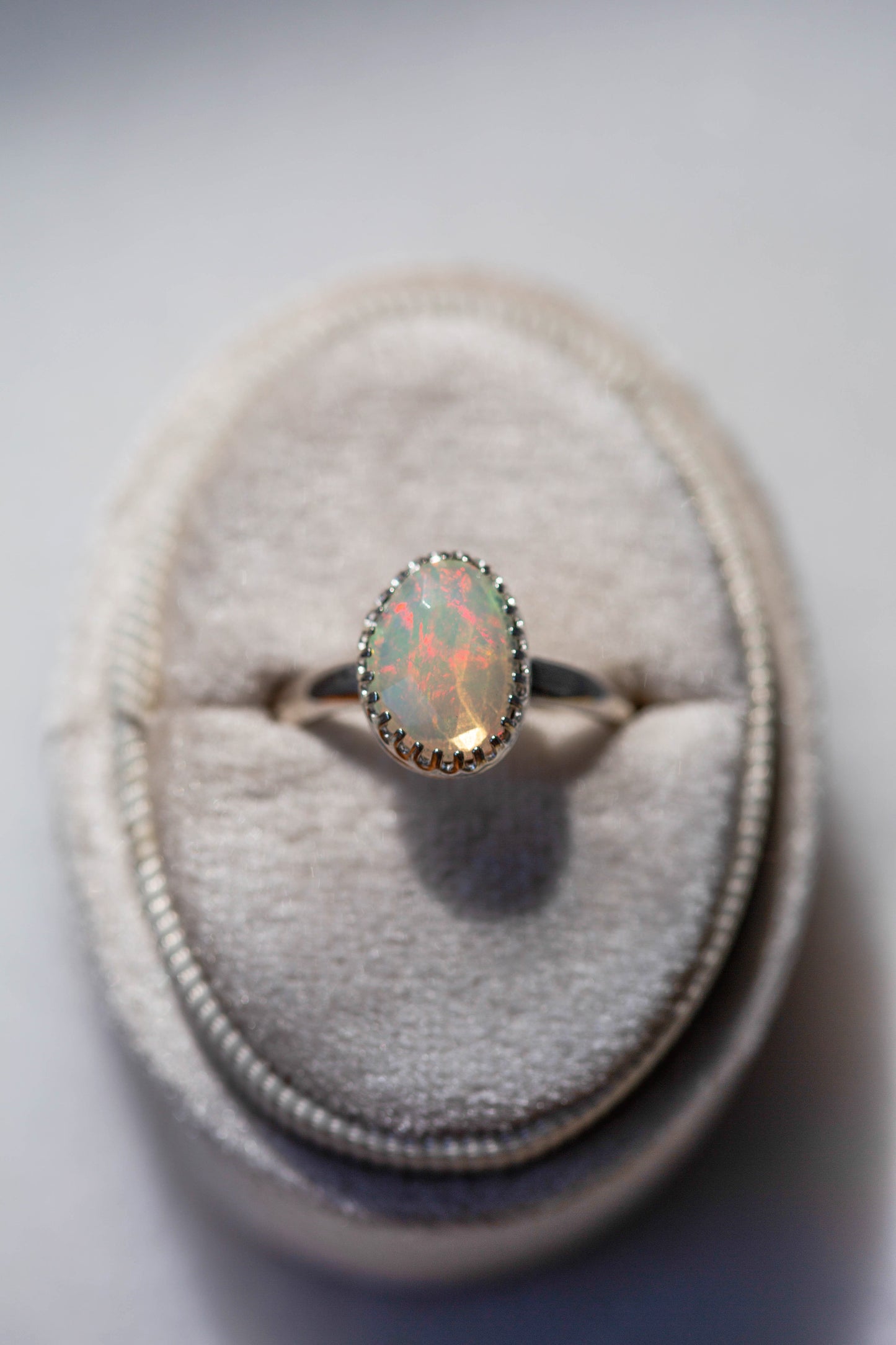 Size 7.75  |  Simple Opal Ring | #7