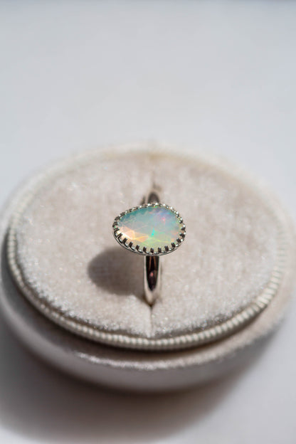 Size 9  |  Simple Opal Ring | #9