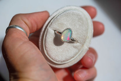 Size 9  |  Simple Opal Ring | #9