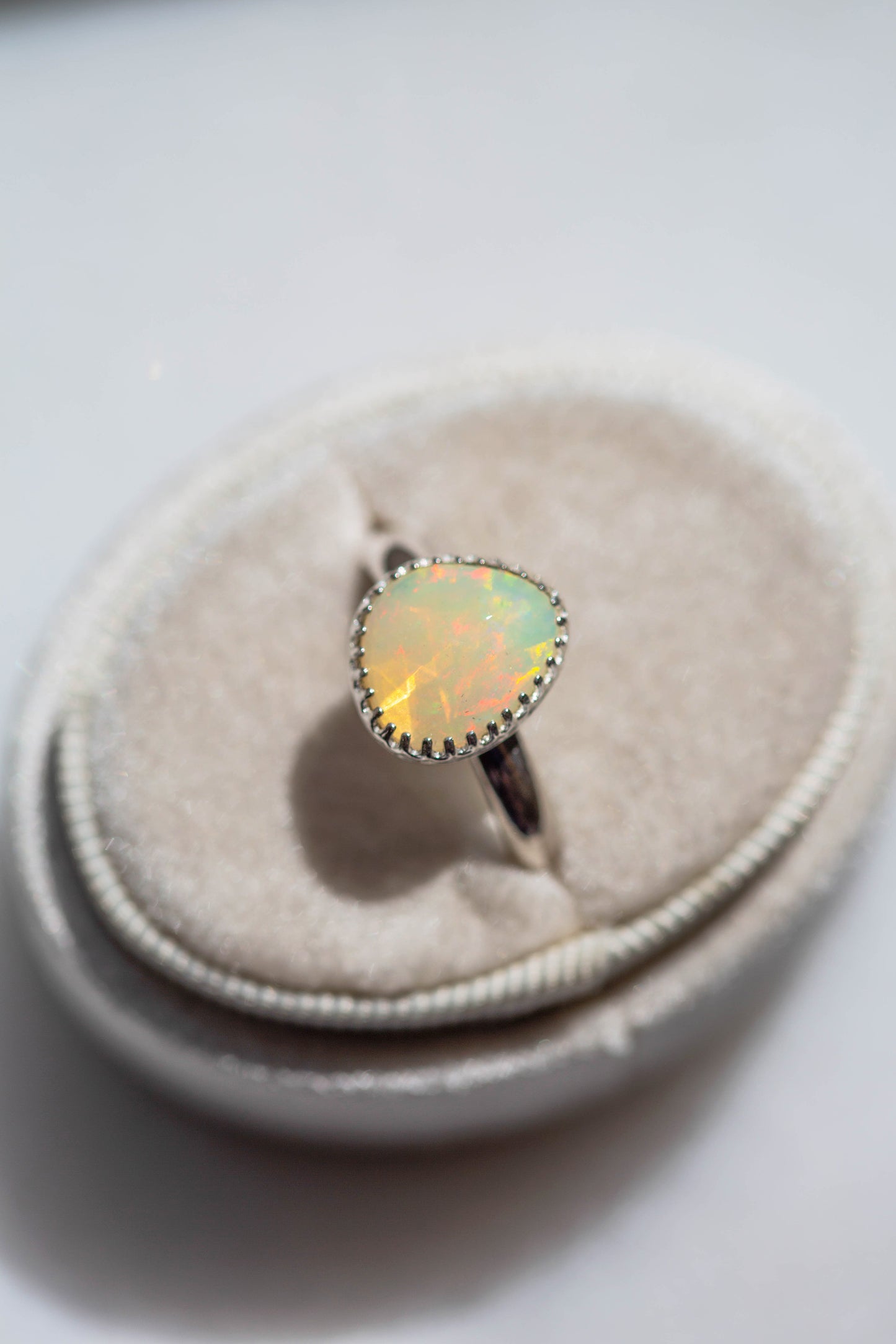 Size 10  |  Simple Opal Ring | #10