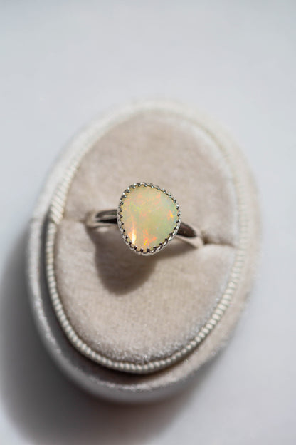 Size 10  |  Simple Opal Ring | #10