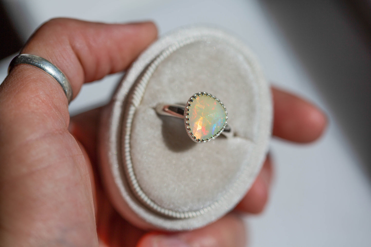 Size 10  |  Simple Opal Ring | #10