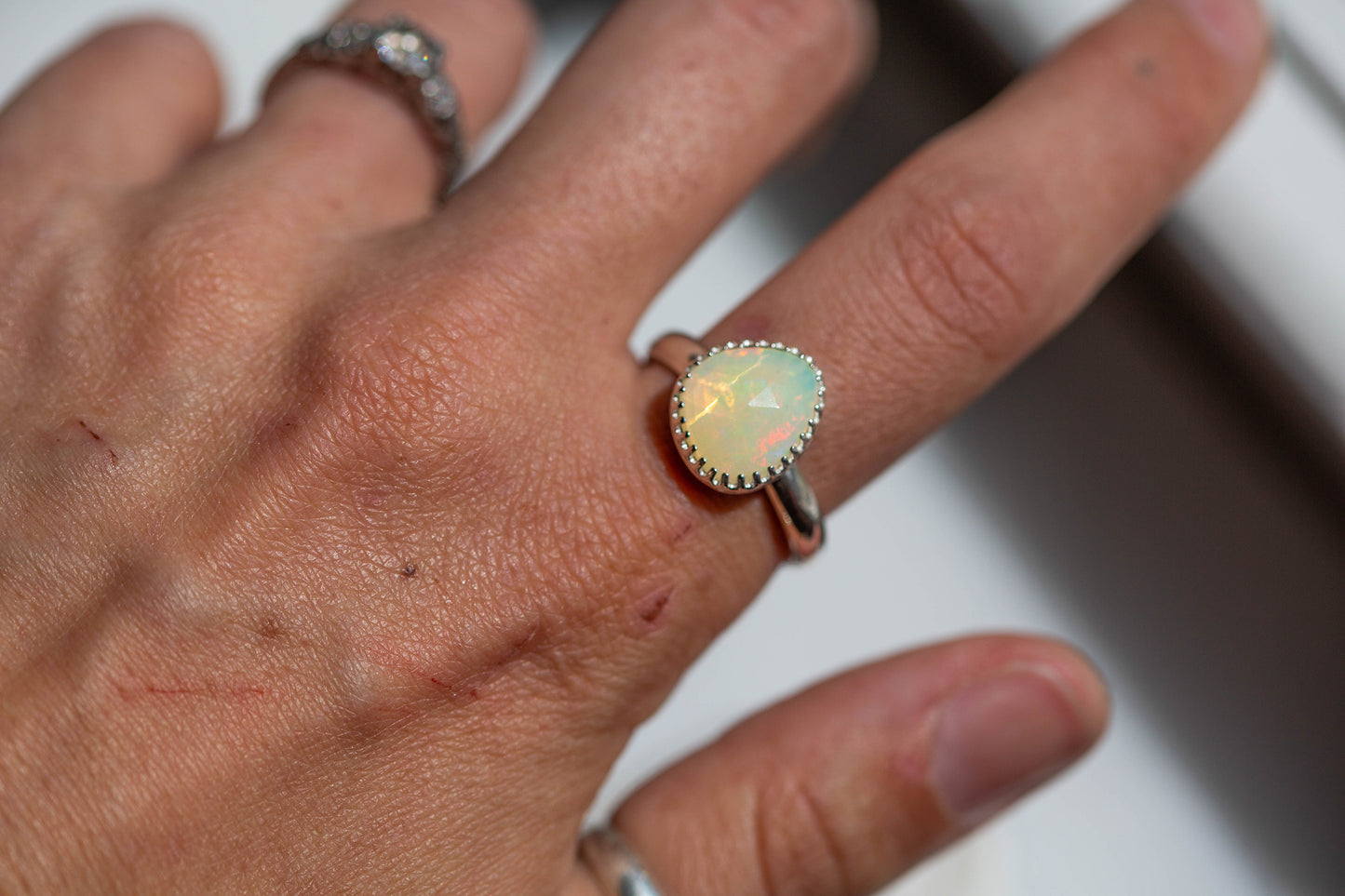 Size 10  |  Simple Opal Ring | #10