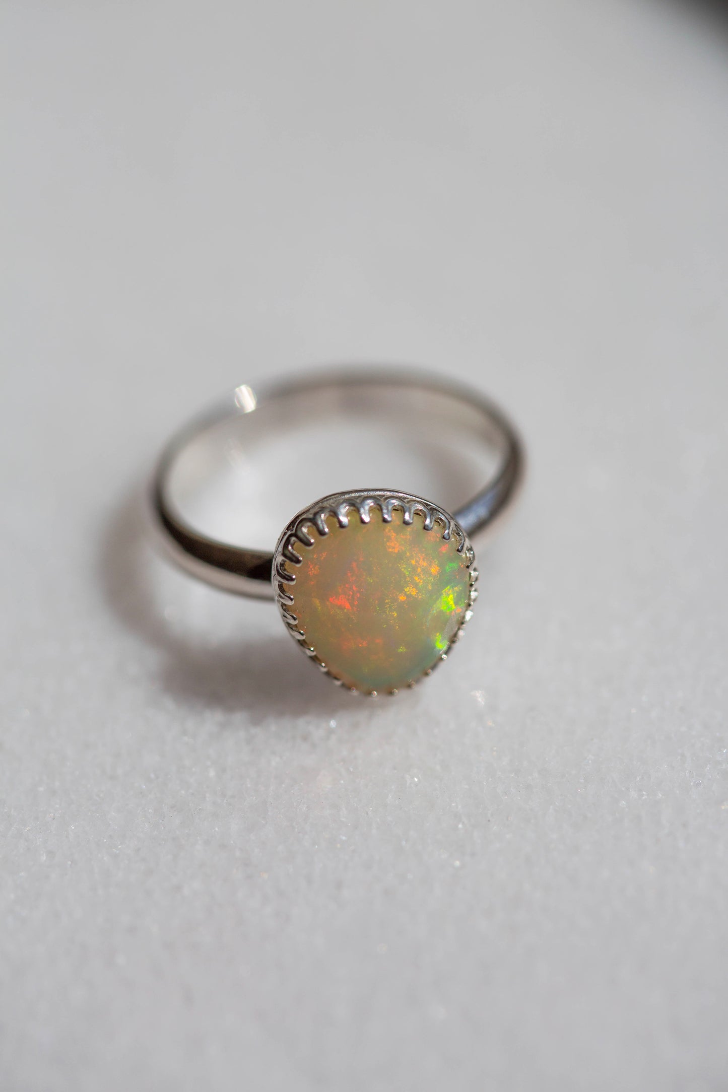 Size 10  |  Simple Opal Ring | #10