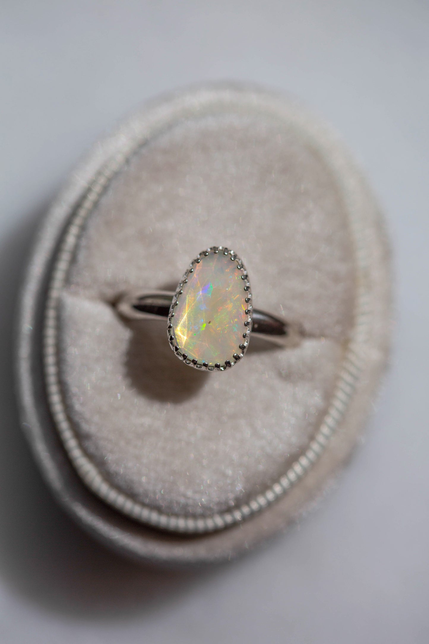 Size 9  |  Simple Opal Ring | #12