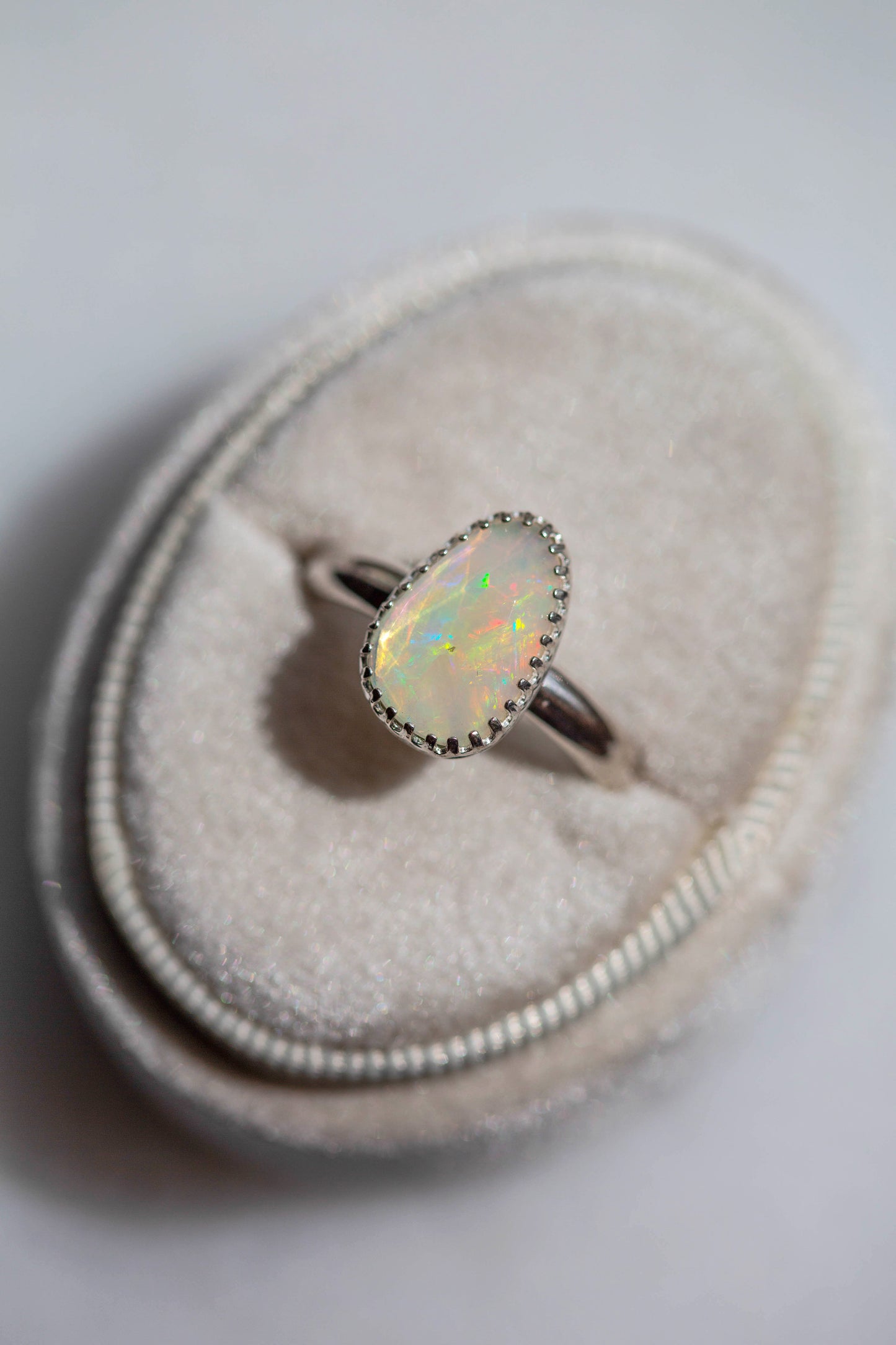 Size 9  |  Simple Opal Ring | #12