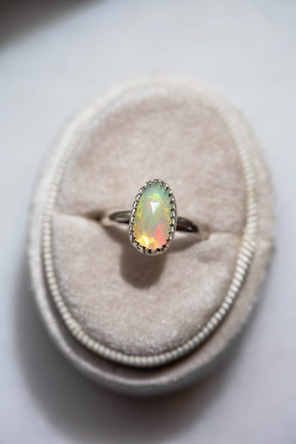 Size 6  |  Simple Opal Ring | #14