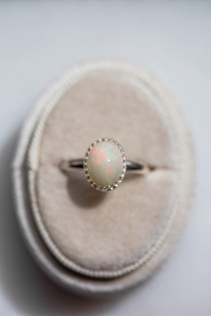 Size 9  |  Simple Opal Ring | #15