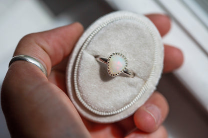 Size 7.75  |  Simple Opal Ring | #16