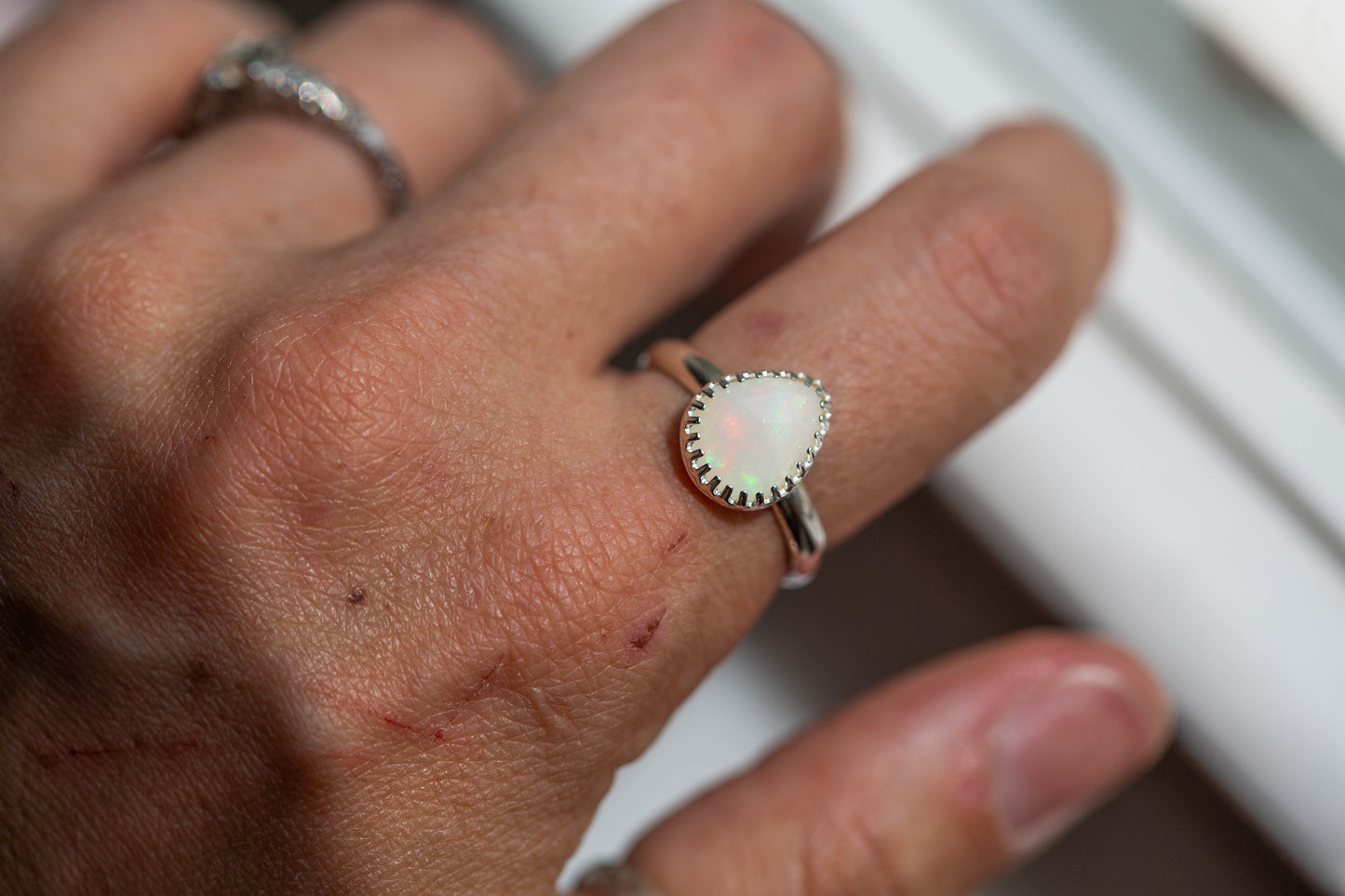 Size 7.75  |  Simple Opal Ring | #16