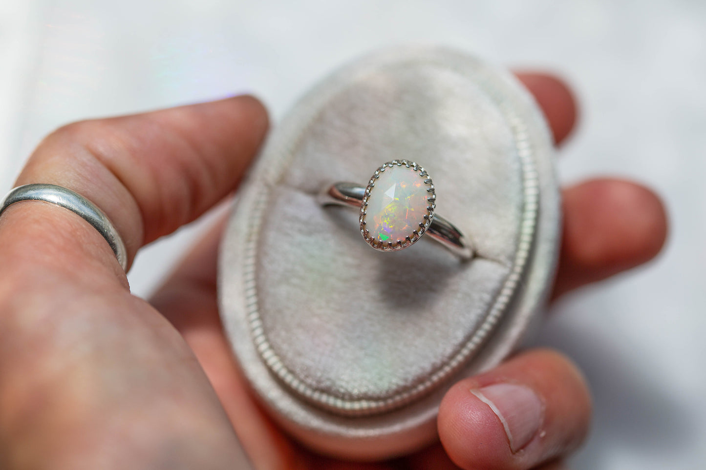 Size 9.5  |  Simple Opal Ring | #17