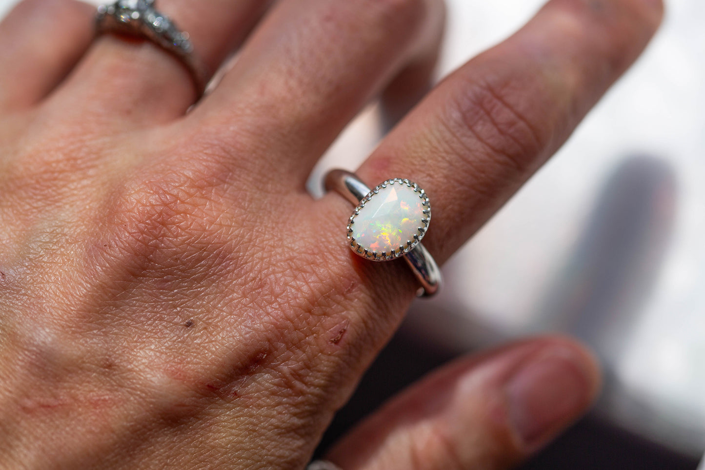 Size 9.5  |  Simple Opal Ring | #17