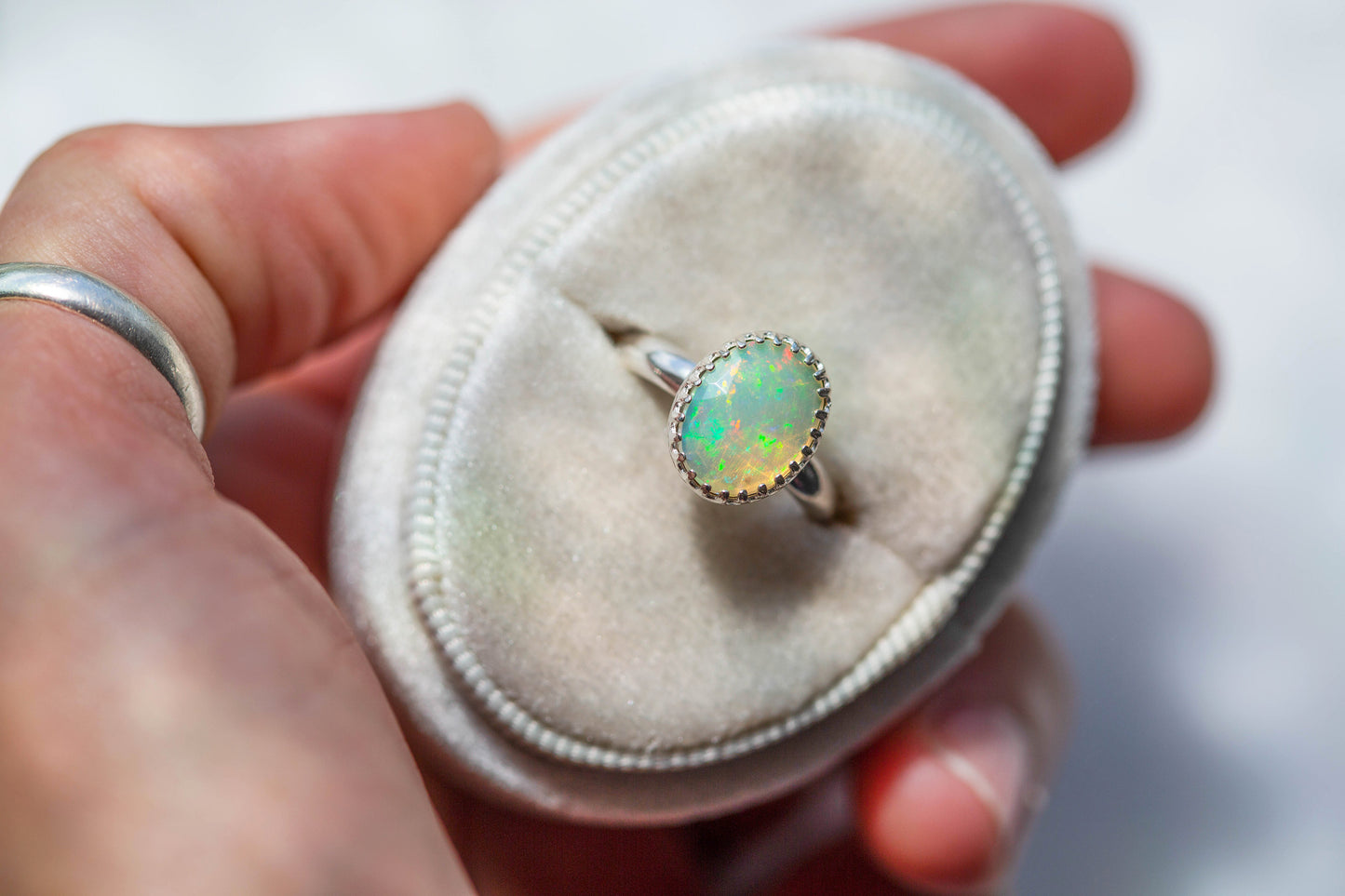 Size 5.5  |  Simple Opal Ring | #18