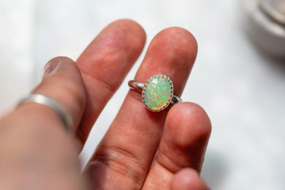 Size 5.5  |  Simple Opal Ring | #18