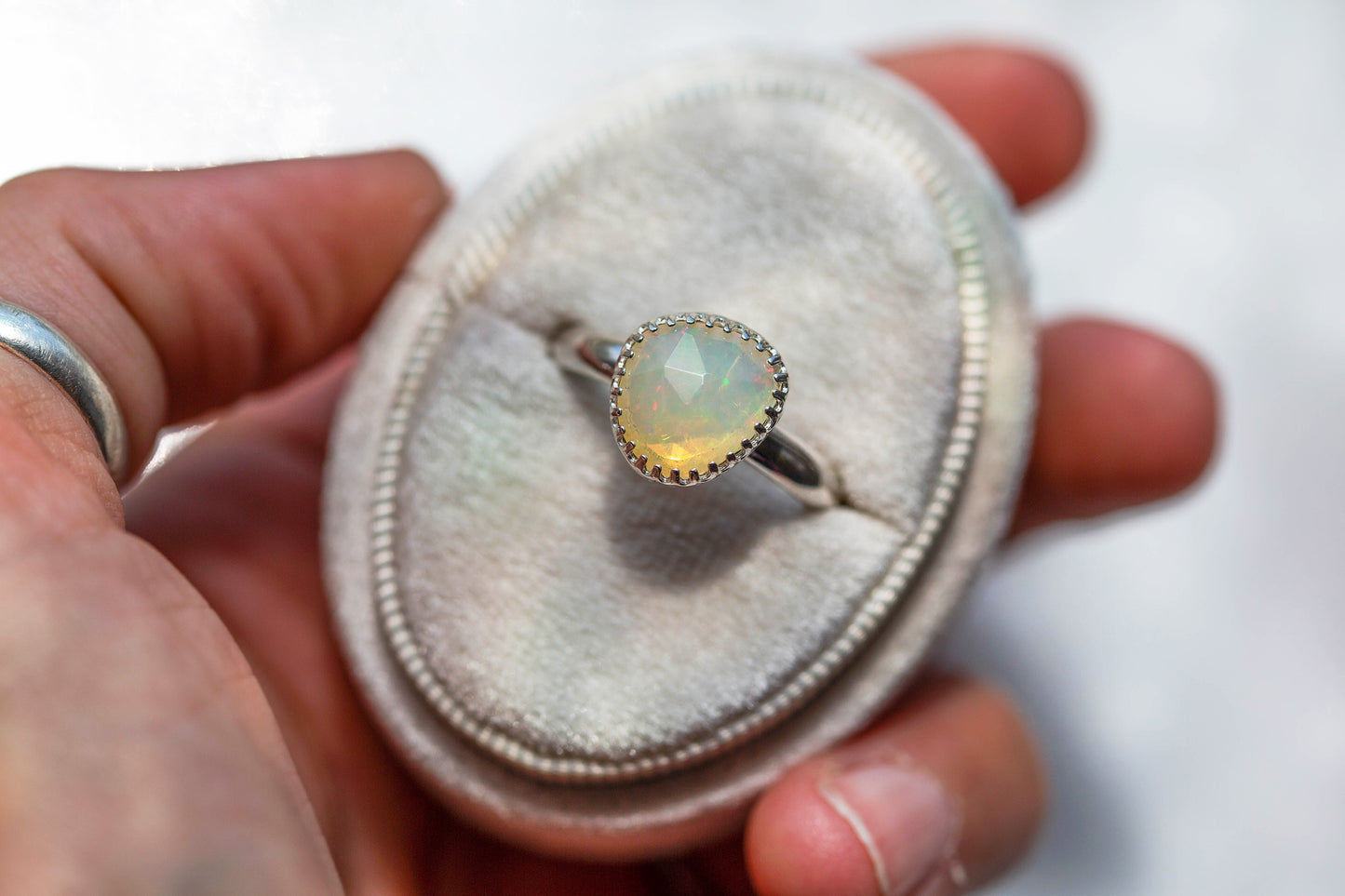 Size 9.25  |  Simple Opal Ring | #19