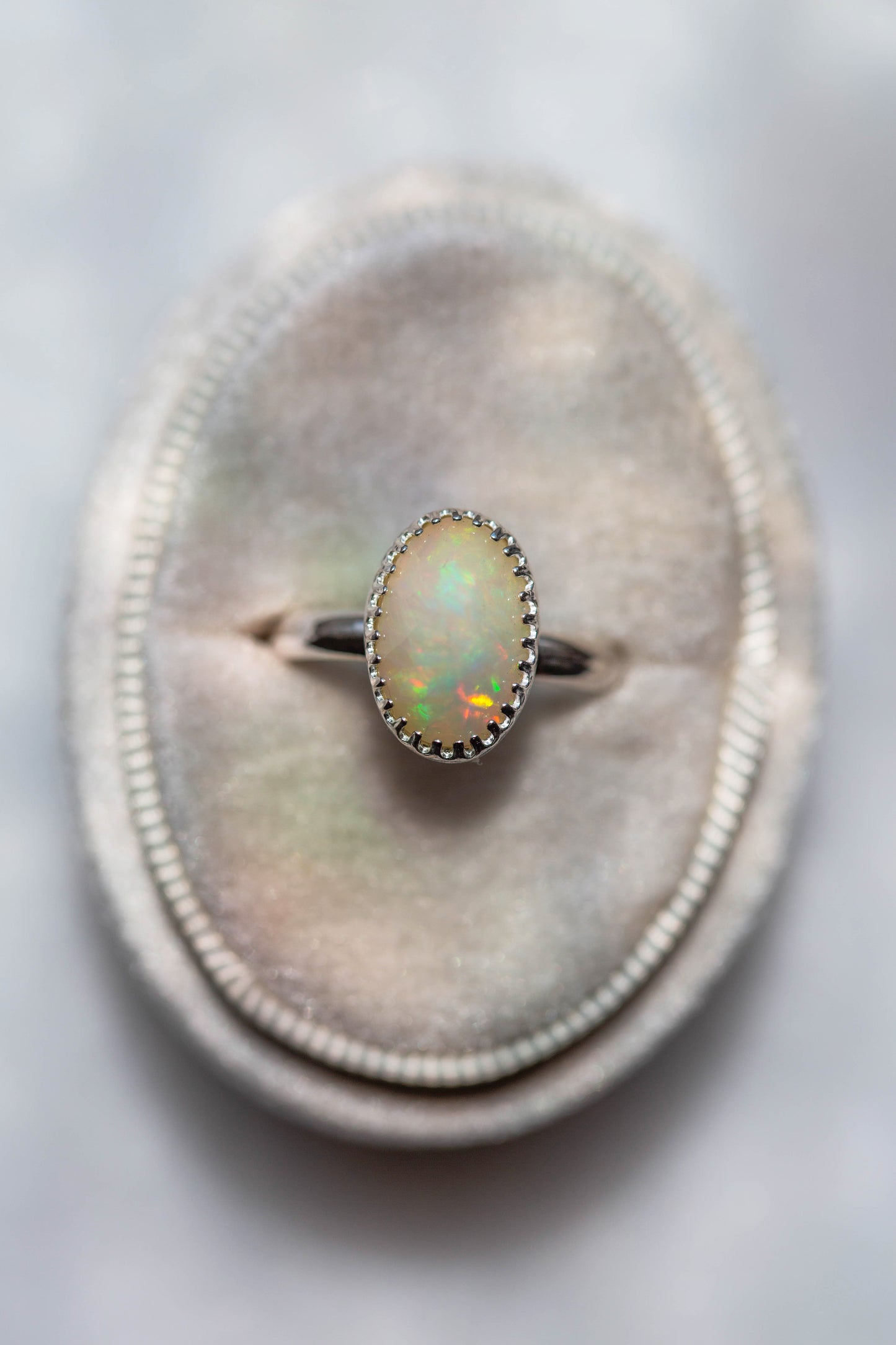 Size 7  |  Simple Opal Ring | #21