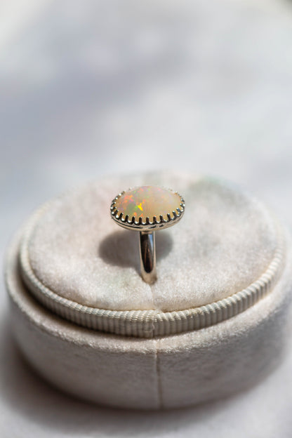 Size 7  |  Simple Opal Ring | #21