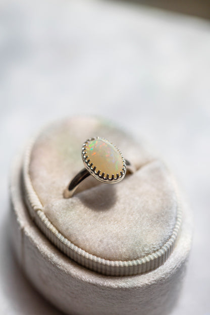 Size 7  |  Simple Opal Ring | #21