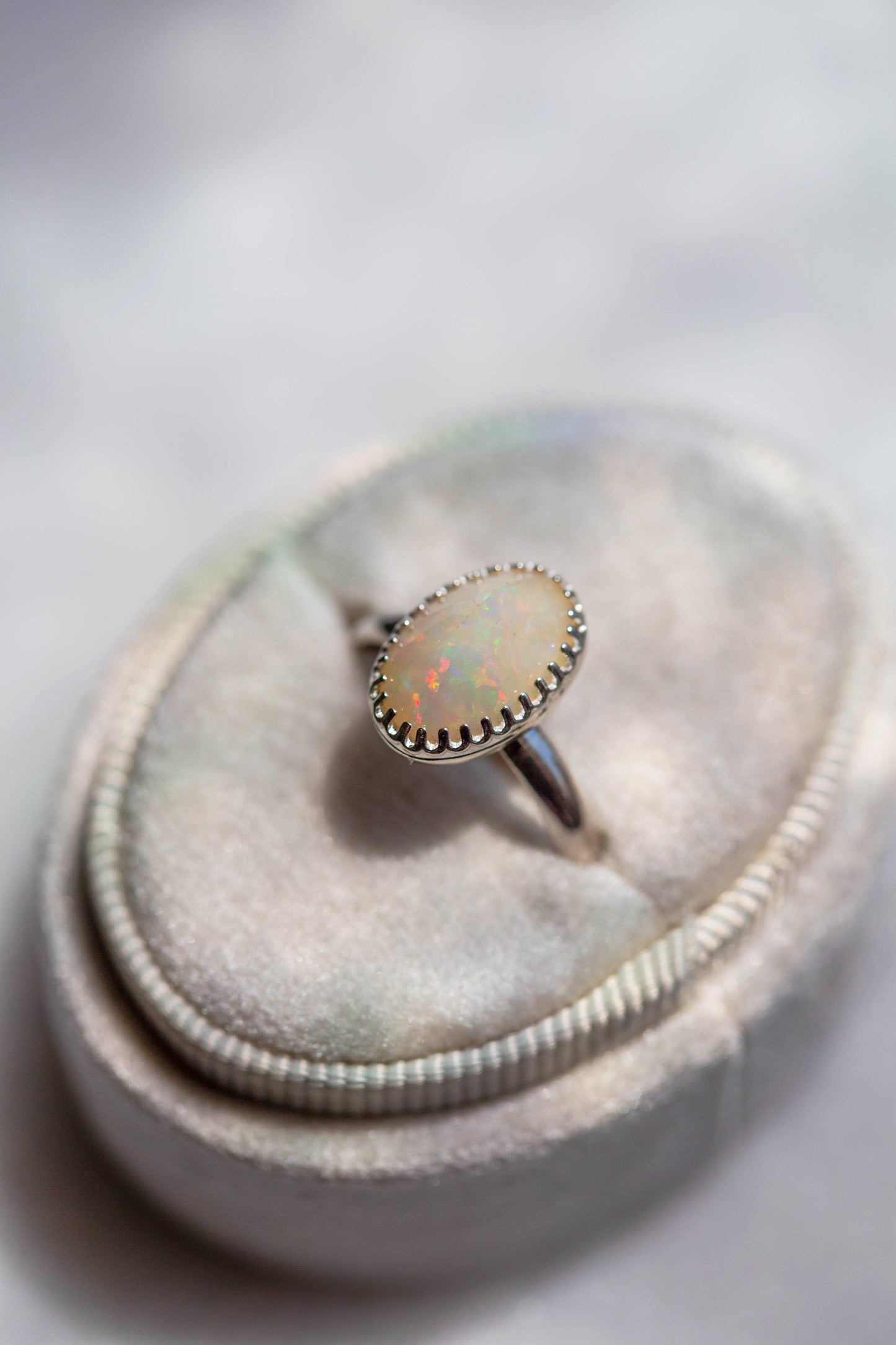 Size 7  |  Simple Opal Ring | #21