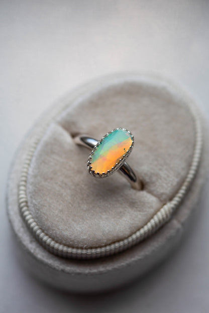 Size 8.5  |  Simple Opal Ring | #22