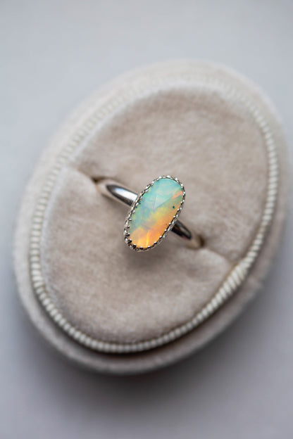 Size 8.5  |  Simple Opal Ring | #22