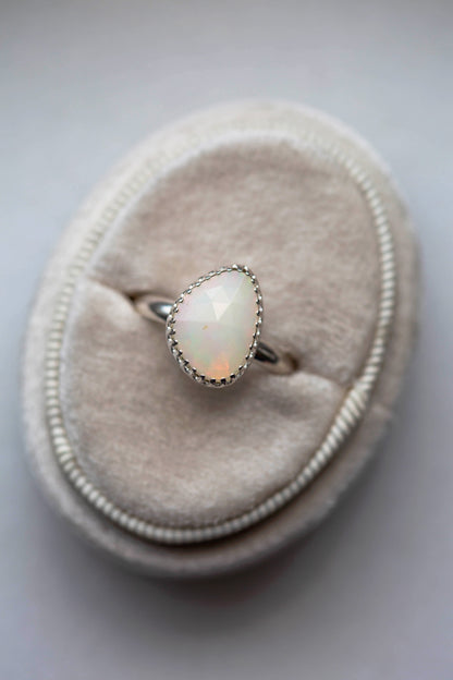 Size 8  |  Simple Opal Ring | #23