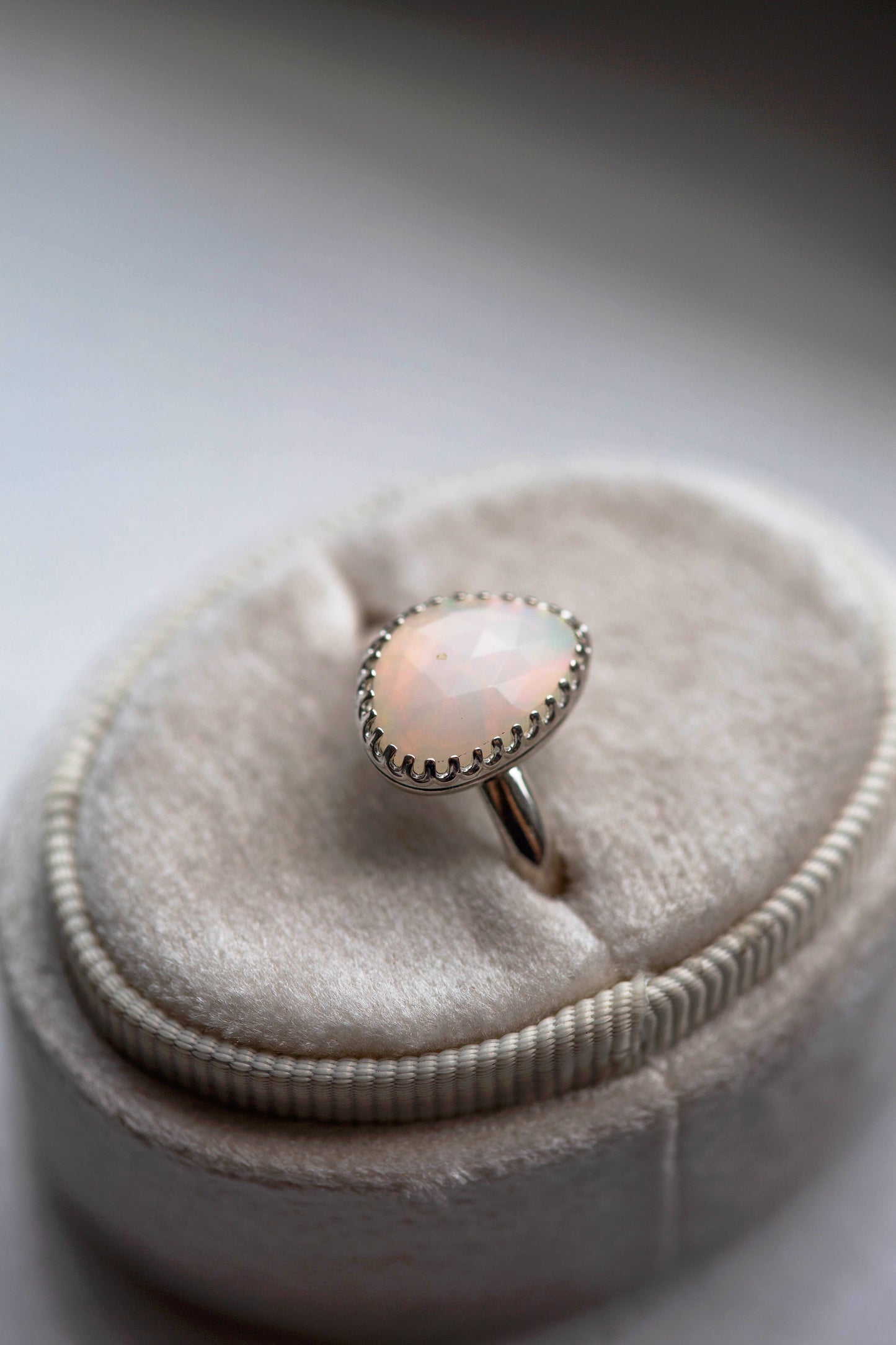 Size 8  |  Simple Opal Ring | #23