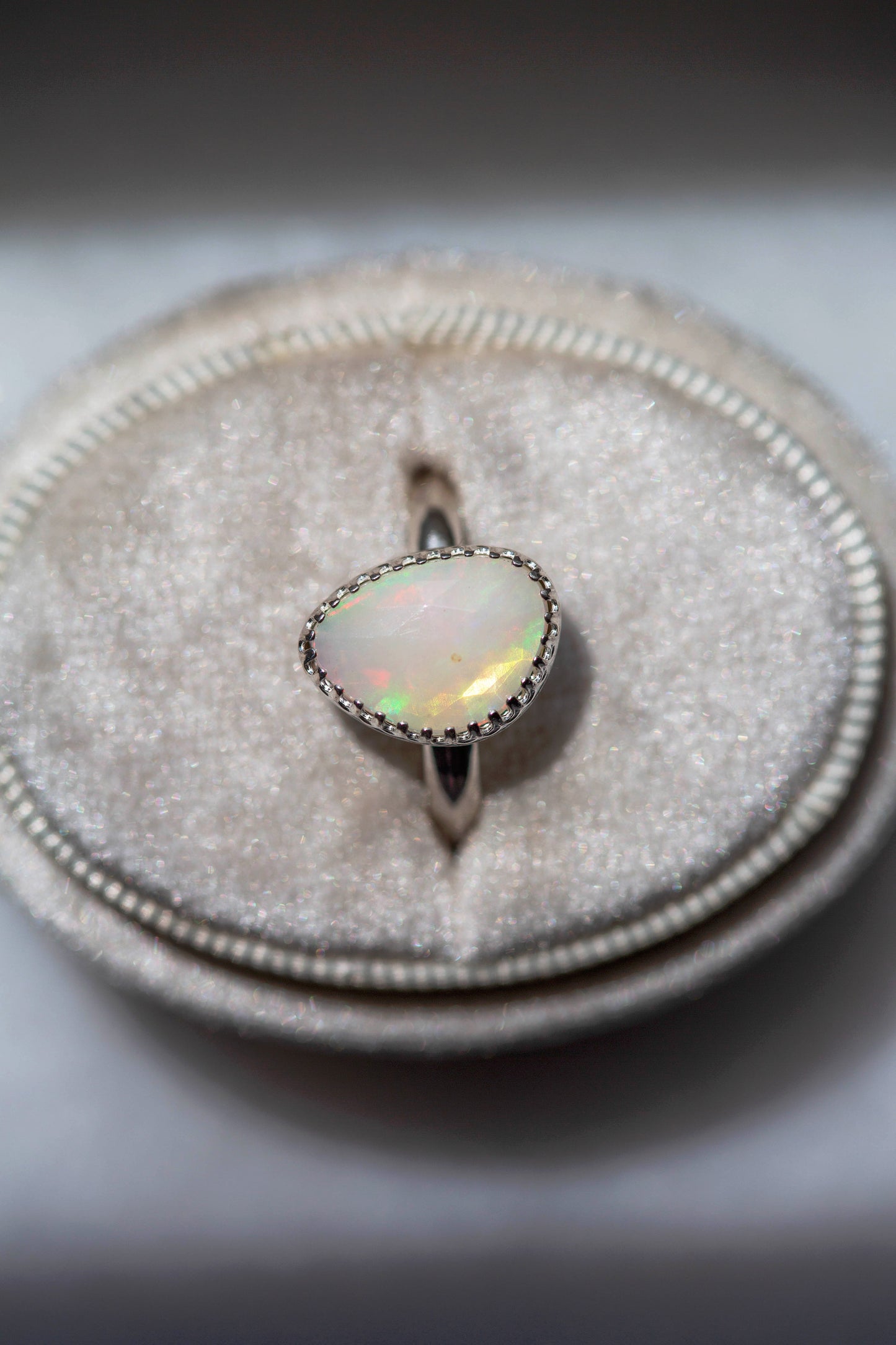 Size 8  |  Simple Opal Ring | #23